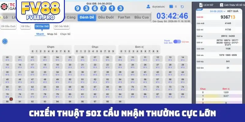 Chiến thuật soi cầu nhận thưởng cực lớn