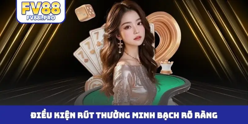 Điều kiện rút thưởng minh bạch rõ ràng